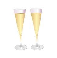 Vector Two glasses of champagne