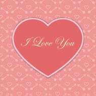 Valentine card with pink heart N2