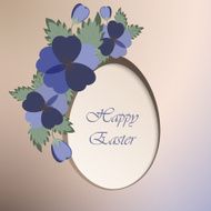 Template card with spring flowers N6