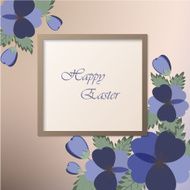 Template card with spring flowers N10