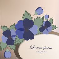 Template card with spring flowers N14