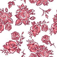 pattern pink rose