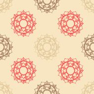 Seamless pattern with hand-drawn abstract flowers N11