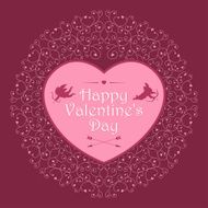 Happy Valentines Day Card Vector Illustration N15