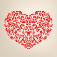 Floral pattern heart N2