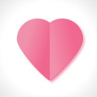 Pink paper template heart Vector EPS 10