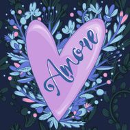 The inscription love at the heart N2