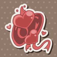 Valentine's Day love heart theme elements N15