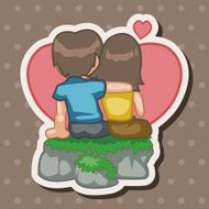 Valentine's day couple theme elements N43
