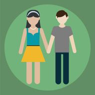 Couple in love holding hands