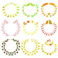 set of beautiful floral wreathes perfect for spring designs N2