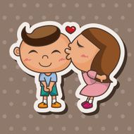 Valentine's day couple theme elements N45
