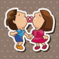 Valentine's day couple theme elements N47