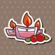 Valentine's Day candle theme elements N6