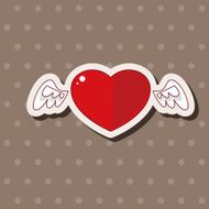 Valentine's Day love heart theme elements N17