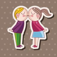 Valentine's day couple theme elements N48