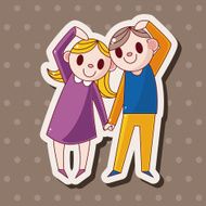 Valentine's day couple theme elements N49