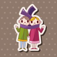 Valentine's day couple theme elements N50
