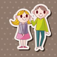 Valentine's day couple theme elements N51