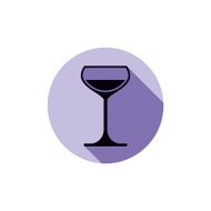 Alcohol theme icon champagne goblet Colorful