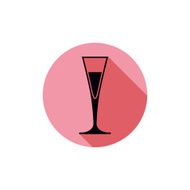 Alcohol theme icon champagne goblet Colorful N2
