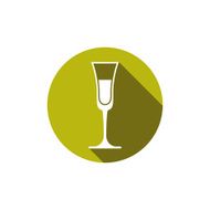 HoReCa graphic element champagne glass Alcohol theme vector
