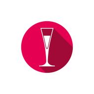 HoReCa graphic element champagne glass Alcohol theme vector N2