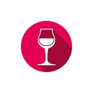 Winery theme classic wine goblet isolated on white Wine N3