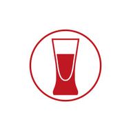Alcohol beverage theme icon blend or cocktail vector glass