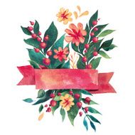 Beautiful Floral Greeting Card Bright illustration invitation card N17
