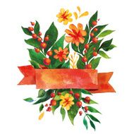Beautiful Floral Greeting Card Bright illustration invitation card N18
