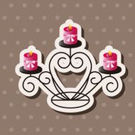 Valentine's Day candle theme elements N7