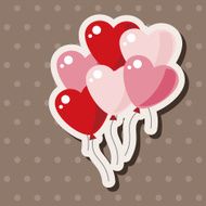 Valentine's Day balloons theme elements N6