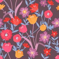 Seamless vector floral pattern N34