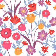Seamless vector floral pattern N35