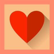 Flat valentine day card