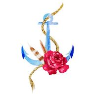 Anchor with flowers N2