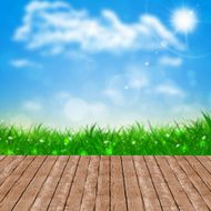 Wood Floor Spring Background