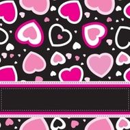 Cute vector background with vintage hearts N3