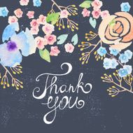 Invitation card with watercolor flowers for your wedding day N12