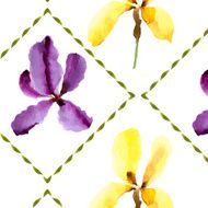 Iris watercolor can be used as greeting card N9