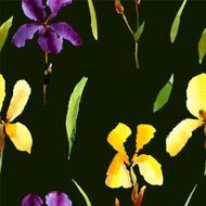 Iris watercolor can be used as greeting card N12