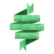 Green watercolor ribbon N2