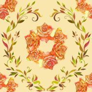 seamless pattern element of colorful rose flowers and graphic st N2
