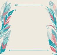 Vector background with hand drawn feathers