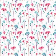 Romantic pattern from natural spring flowers