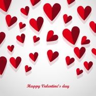 Happy Valentines day with hearts and lettering Greeting Card