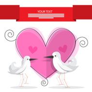 Valentine&#039;s Day Card Vector Illustration