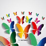 Greeting card with paper butterflies