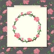 hand drawn floral wreath on a paper N2